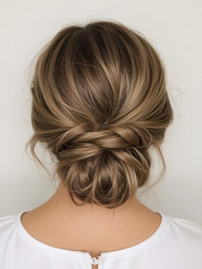 26. Braided Crown Updo Bridemaids Hairstyles