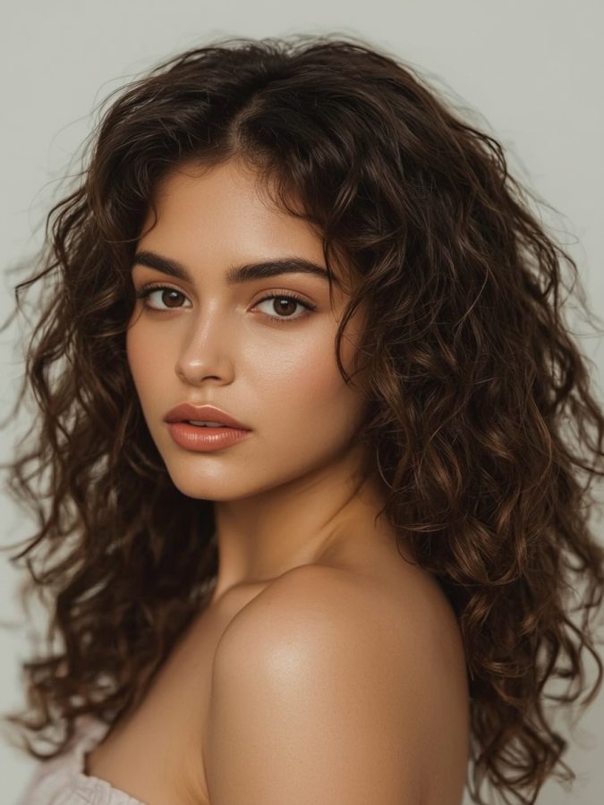 Hair Styles Curly Hairstyles: Curls With Accessories