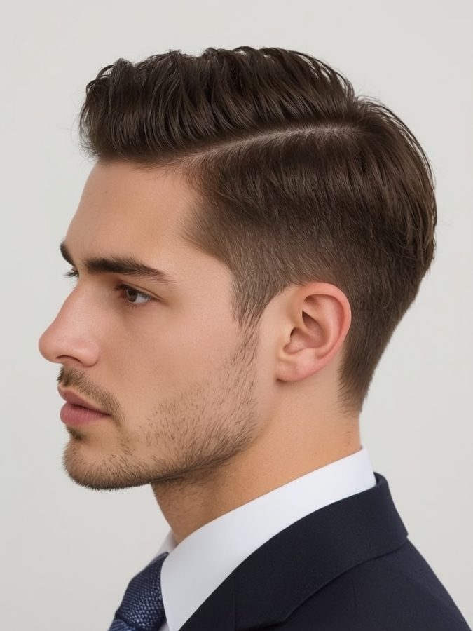 Men's Short Hair: The Classic Crew Cut with Tapered Sides