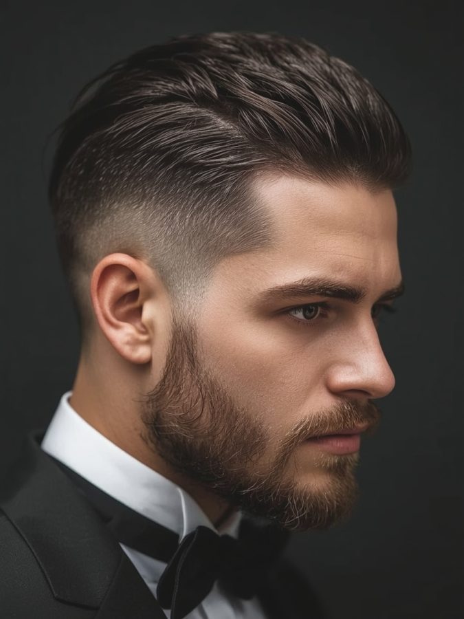 Men's Short Hair: The Side Part with Volume