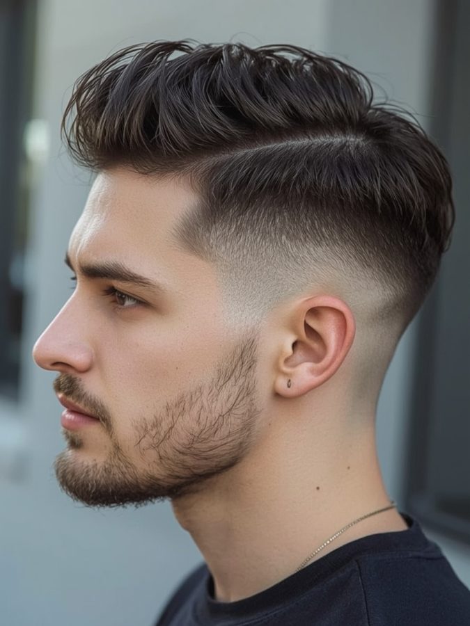 Men's Short Hair: The Textured Top with High Fade