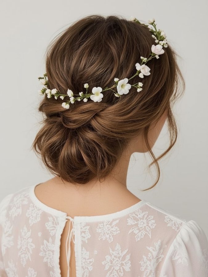 34. Floral Crown Bridemaids Hairstyles
