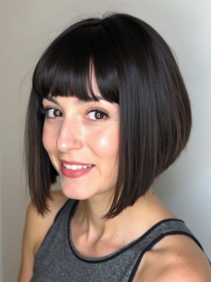 Angled Bob Haircut: The Side Bangs