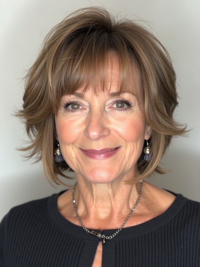 Hairstyles For Thin Fine Hair Over 60: The Side-Parted Pixie