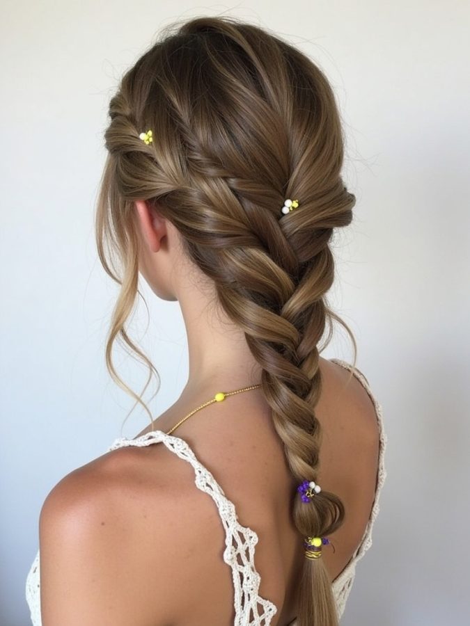 Long Haircut Ideas with Front Braid Headband