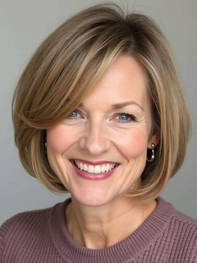 Hairstyles For Thin Fine Hair Over 60: The Tapered Bob