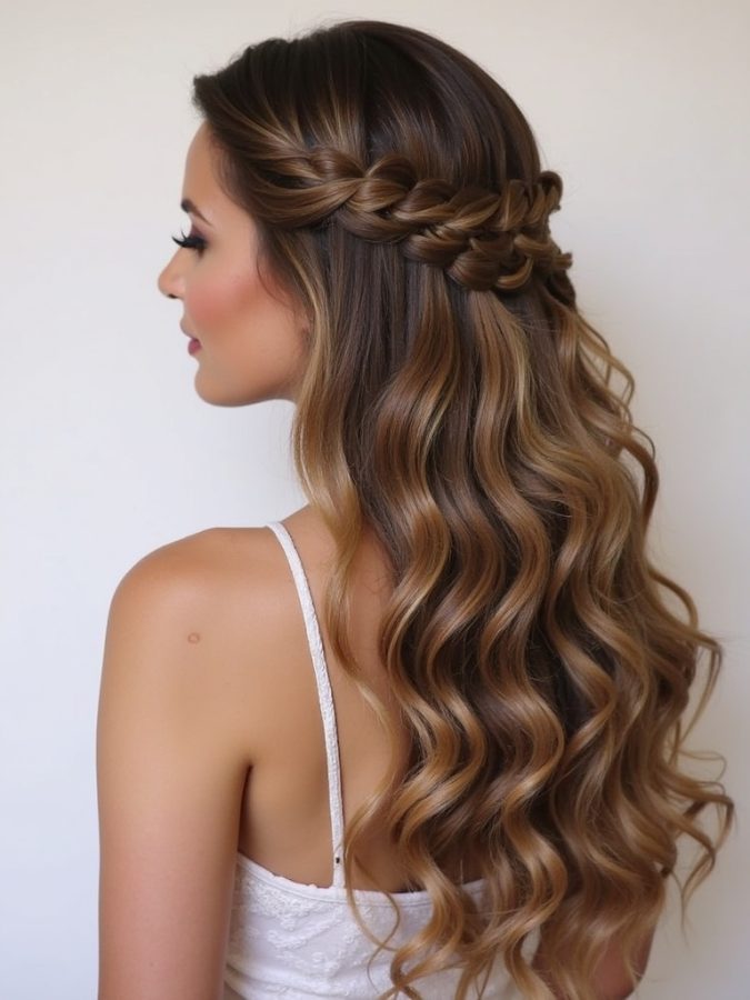 Long Haircut Ideas with Teased Crown and Flowing Waves