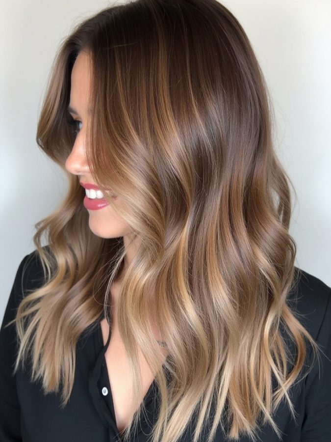 Honey Brown Balayage: Classic Balayage Look