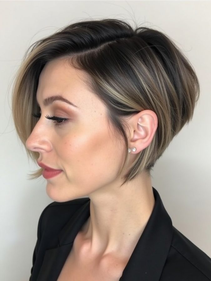 Angled Bob Haircut: The Vintage Wave