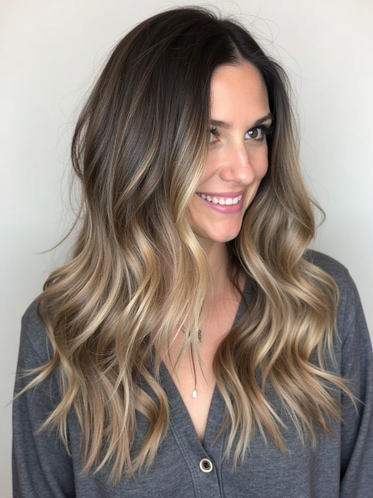 Long Haircut Ideas with Pulled-Through Braid and Voluminous Roots