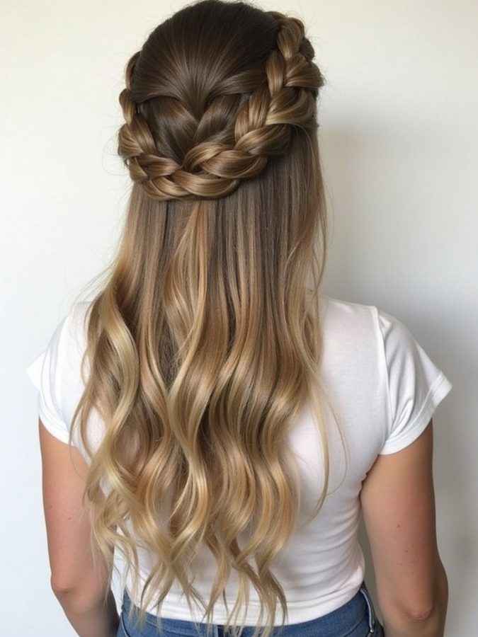 Long Haircut Ideas with Messy Side Braid and Relaxed Texture