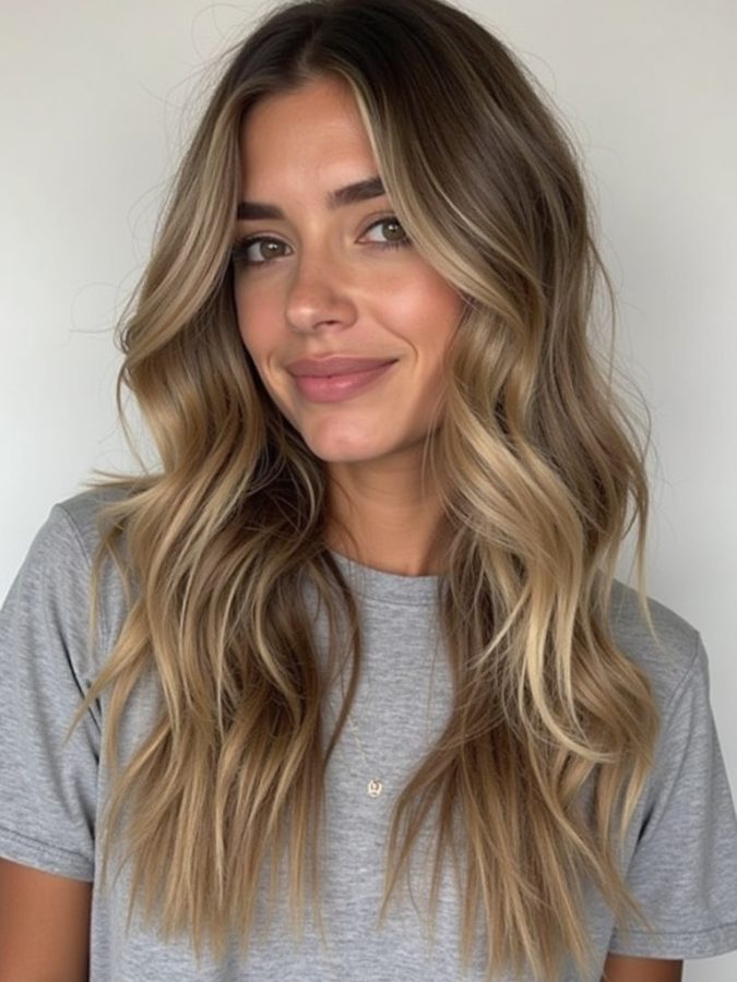 Long Haircut Ideas with Space Buns and Glitter Accents