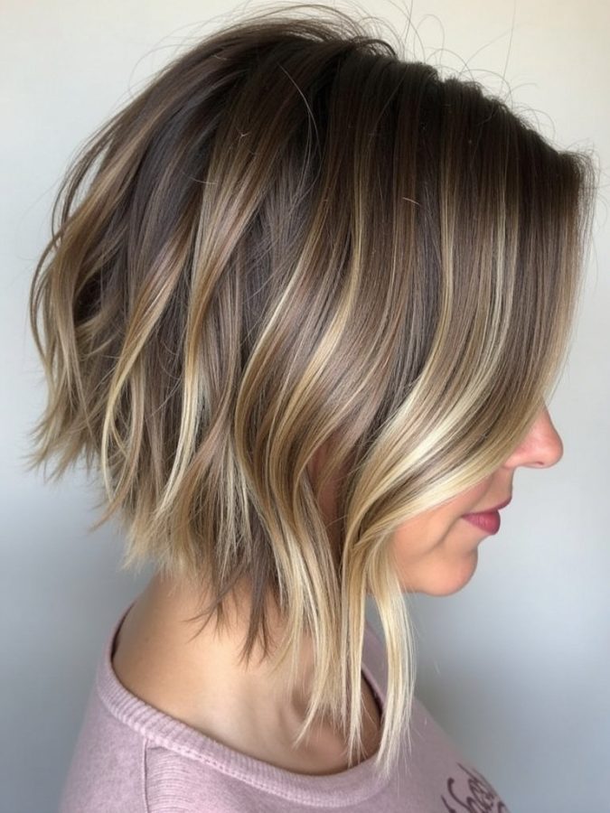 Angled Bob Haircut: The Ombre Transition