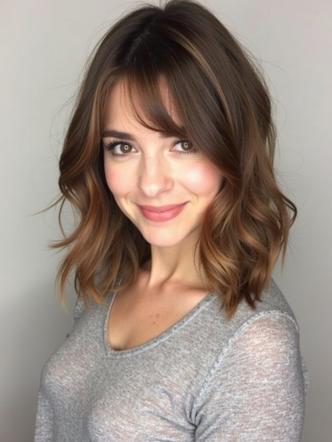 Platinum Blonde Face Framing Curtain Bangs