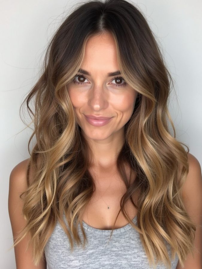 Honey Brown Balayage: Caramel Kissed Locks