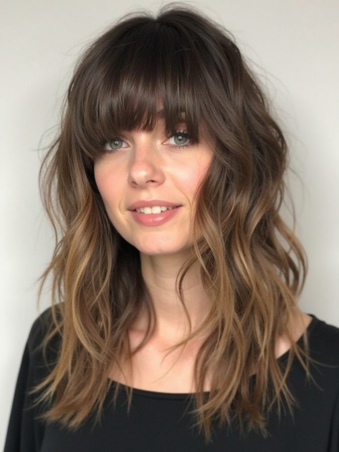 Long Haircut Ideas with Twisted Crown Braid and Floral Details