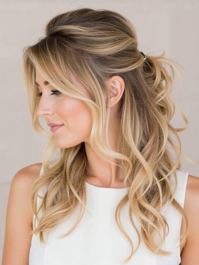 Center-Parted Face Framing Curtain Bangs