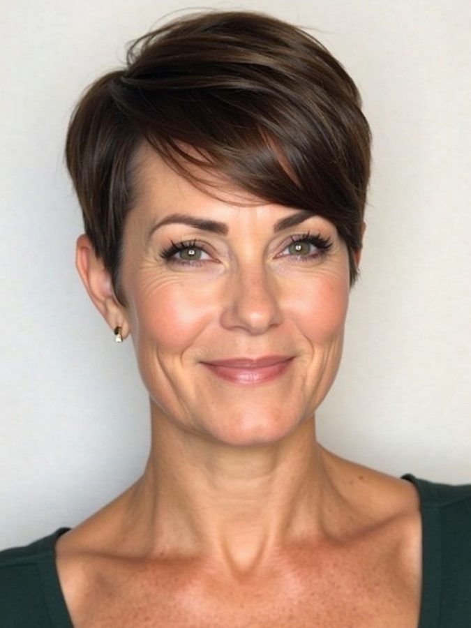 Hairstyles For Thin Fine Hair Over 60: The Chin-Length Bob with Wispy Bangs