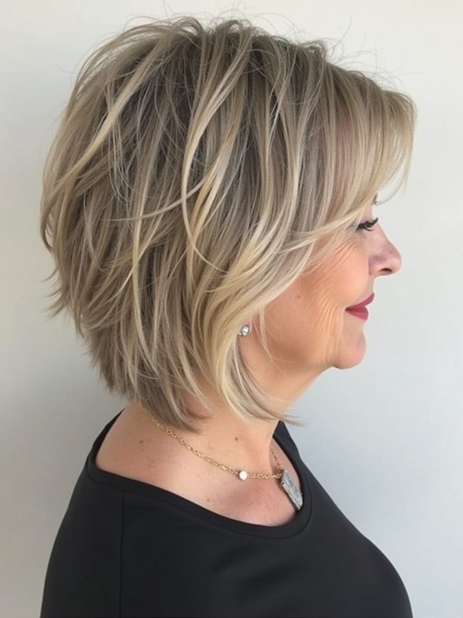 Hairstyles For Thin Fine Hair Over 60: The Wispy Layered Bob