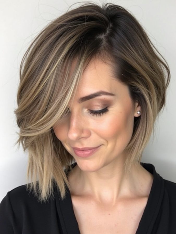 Angled Bob Haircut: The Layered Dimension