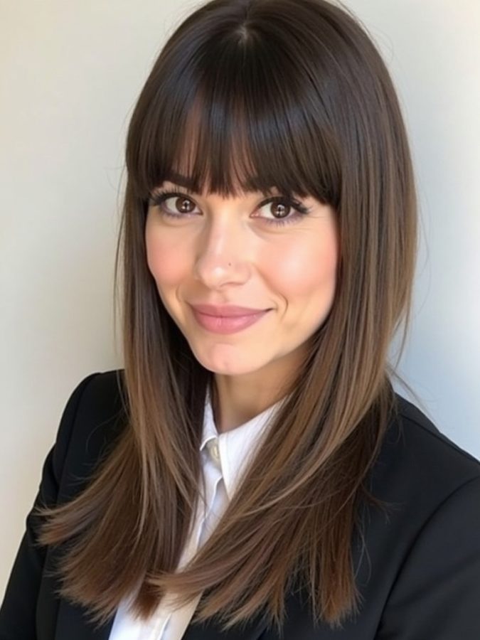 Classic Face Framing Curtain Bangs