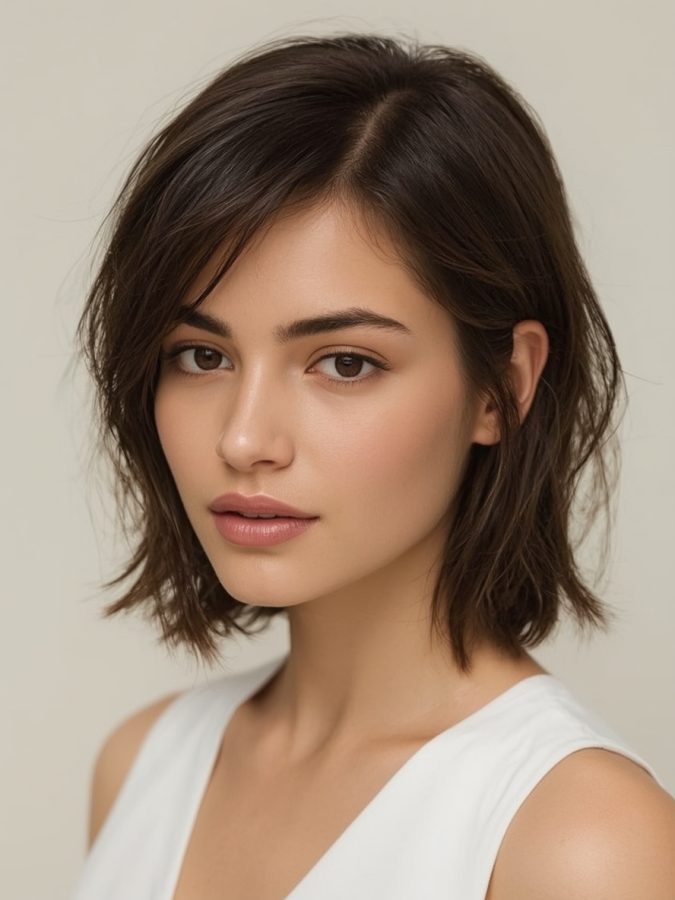  Shouler Length Hairstyle For Thin Hair Fine: Shoulder Length with a Textured Lob