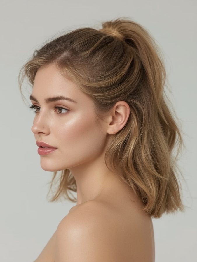  Shouler Length Hairstyle For Thin Hair Fine: Shoulder Length with a Full Fringe