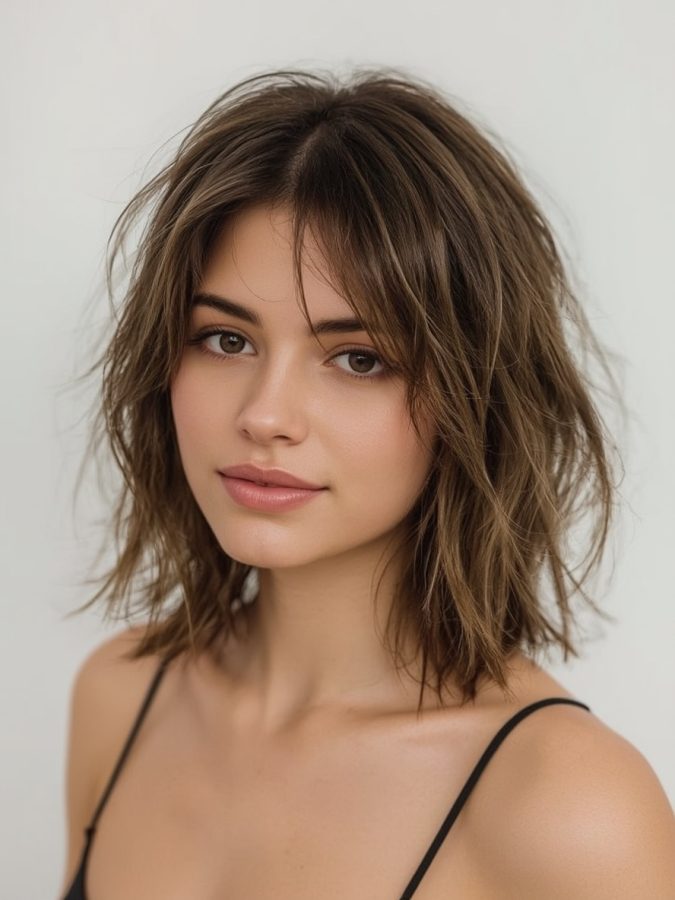  Shouler Length Hairstyle For Thin Hair Fine: The Textured "French Bob"