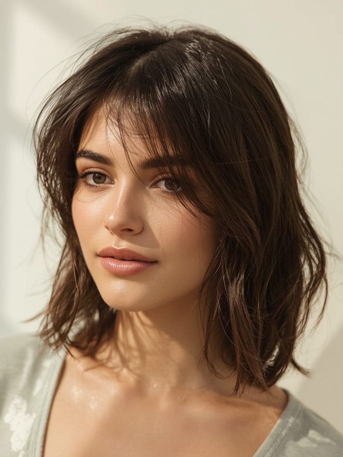  Shouler Length Hairstyle For Thin Hair Fine: Shoulder-Length with Braids