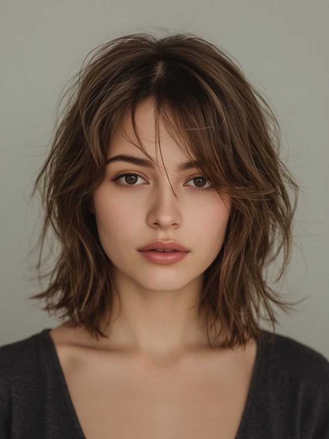  Shouler Length Hairstyle For Thin Hair Fine: Shoulder-Length with Minimal Layers