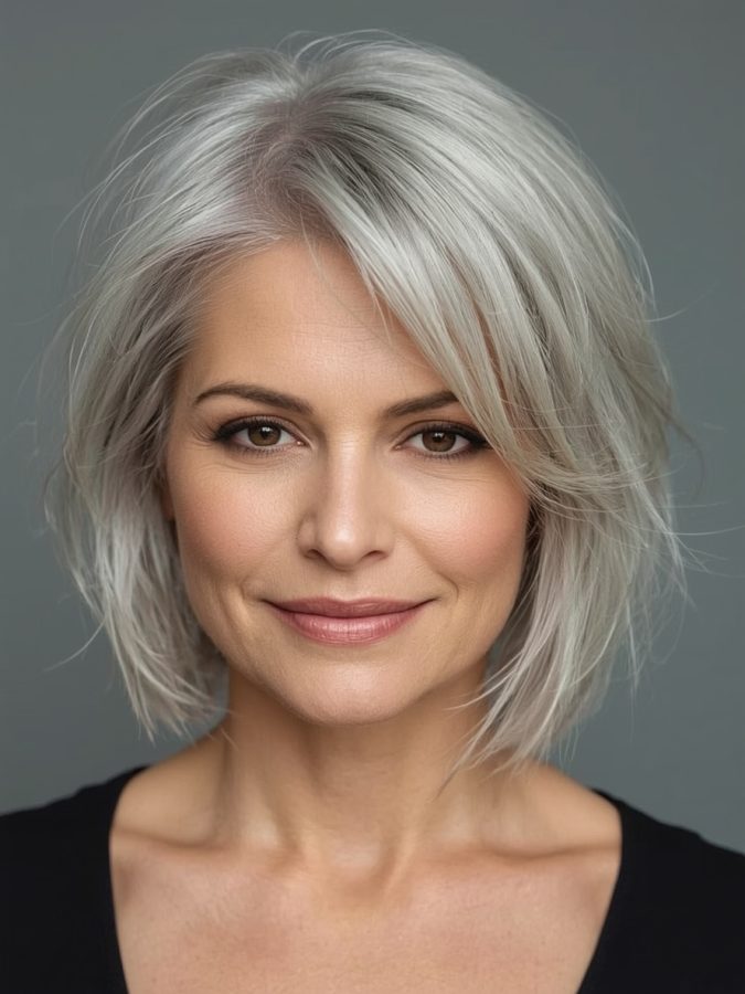 Bob For Thin Hair Older Women: Precision Cut Bob