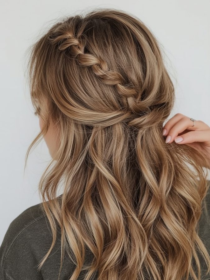 Hair Wrap Designs : Textured Twist with Wrap, Shell, and Gemstone Embellishments