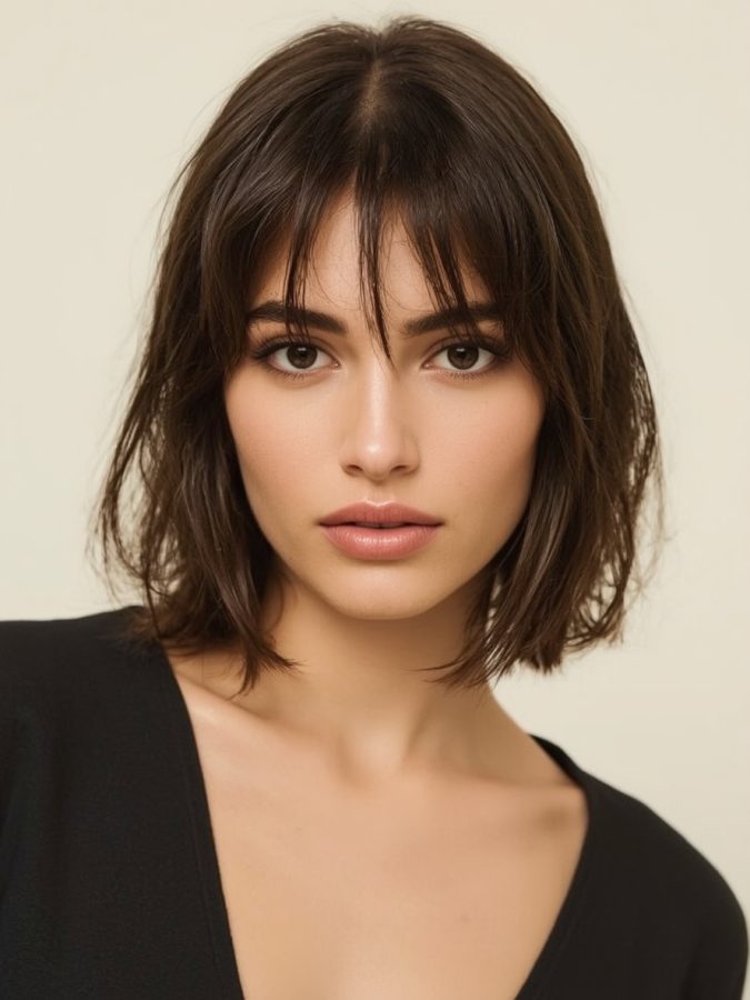  Shouler Length Hairstyle For Thin Hair Fine: Shoulder-Length with a Deep Side Part