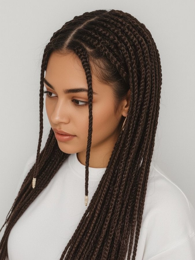 Hair Wrap Designs : Wrapped Ponytail with Braided and Beaded Accent