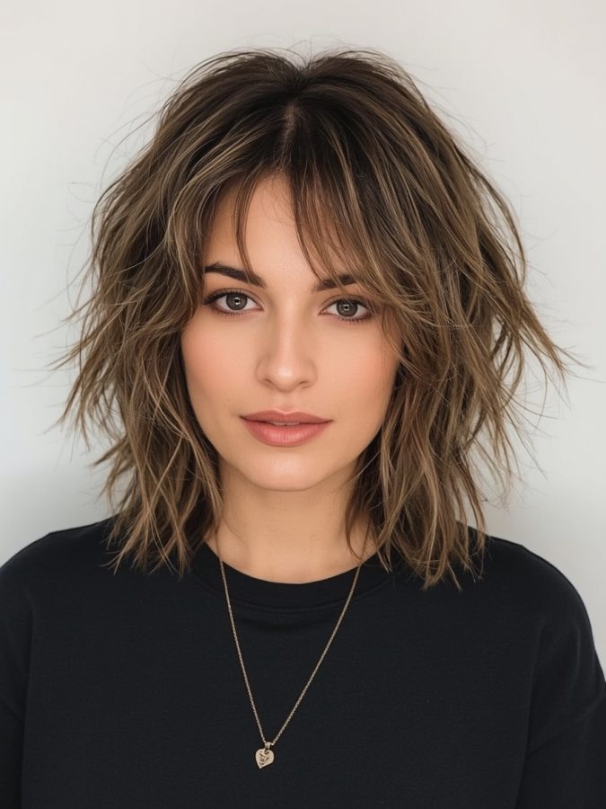 Bob For Thin Hair Older Women: Feathered Bob