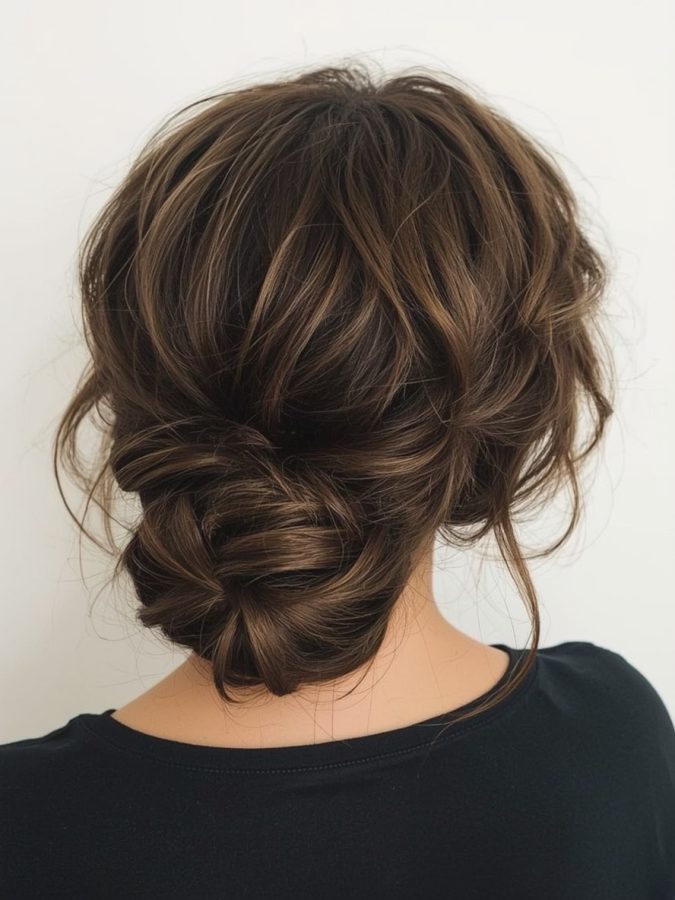 Hair Wrap Designs : Wrapped Side Swept Hairstyle with Contrasting Colors