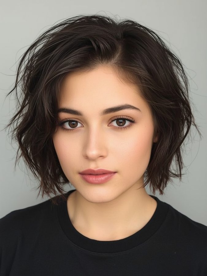 Short Haircuts For Thin Fine Hair: The Side-Parted Pixie