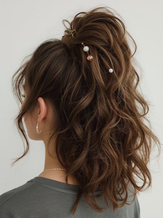 Hair Wrap Designs : Side Braid with Wrap and Layered Color Highlights