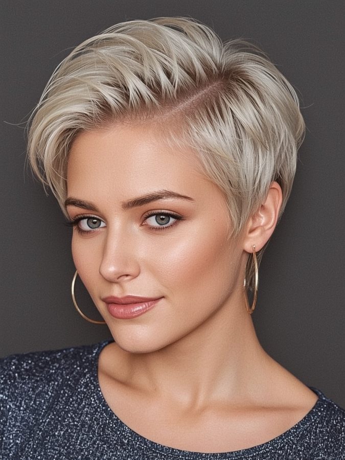 Short Haircuts For Thin Fine Hair: The Side-Swept Bob