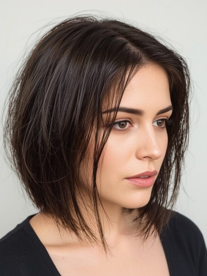 Bob For Thin Hair Older Women: Shaggy Bob