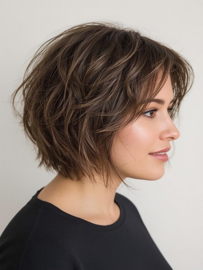 Bob For Thin Hair Older Women: Wavy Bob