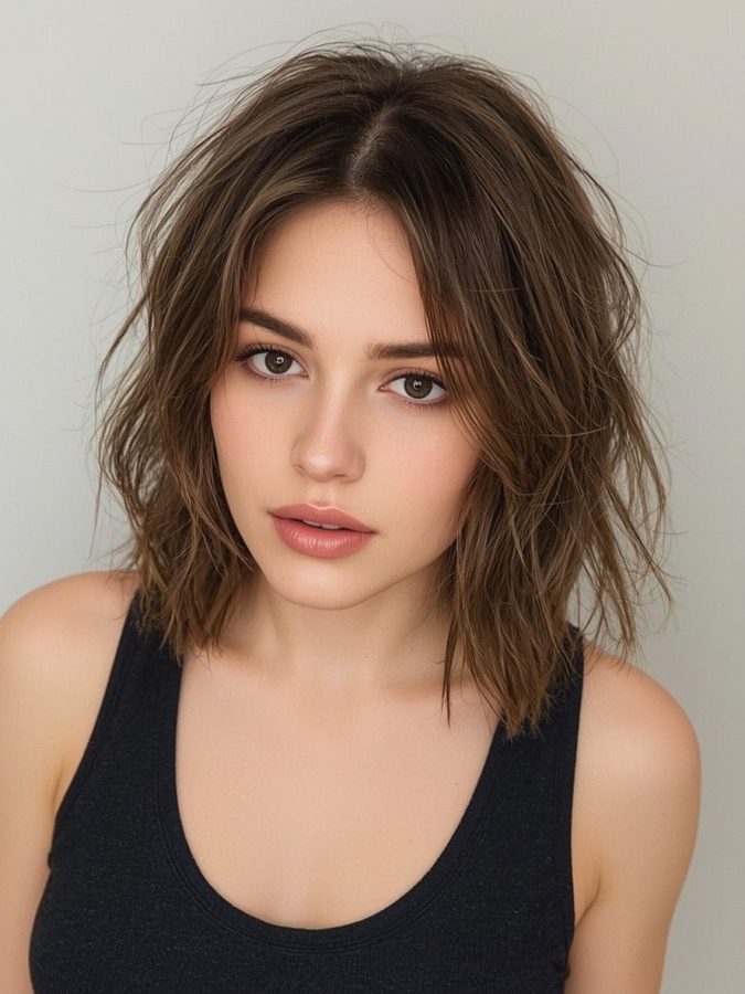 Short Haircuts For Thin Fine Hair: The Angled Bob
