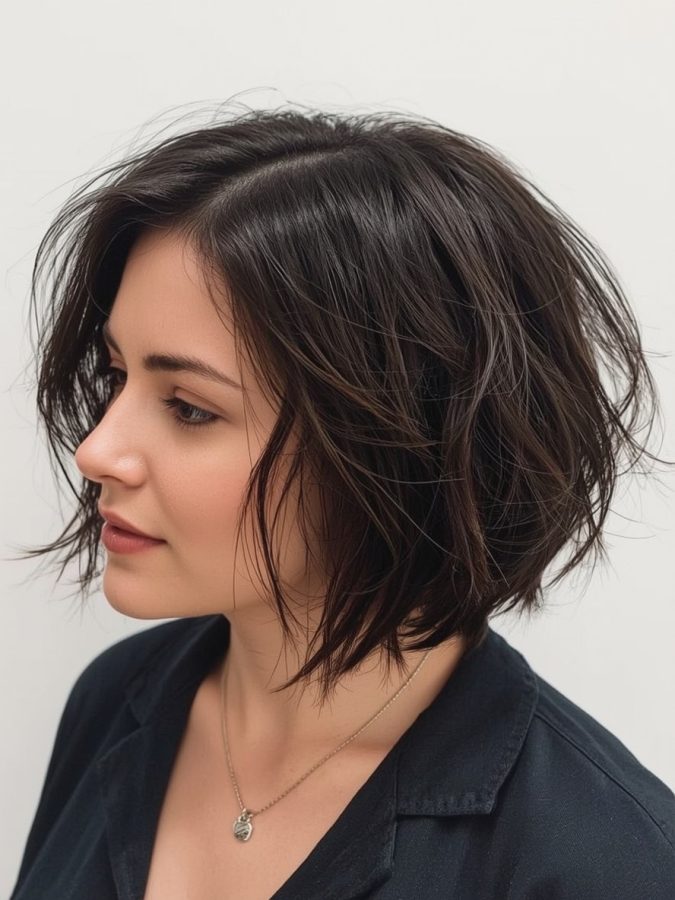 Bob For Thin Hair Older Women: Asymmetrical Bob