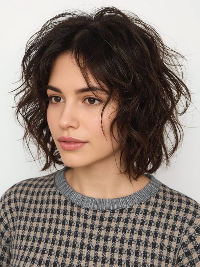 Bob For Thin Hair Older Women: Layered Bob With Bangs