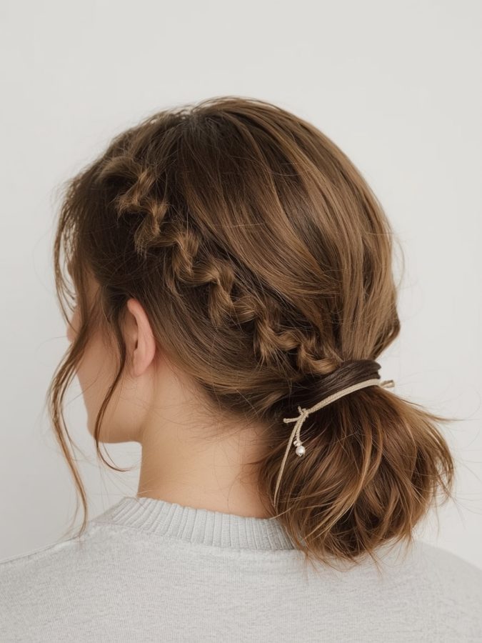 Hair Wrap Designs : Waterfall Wrap with Metallic Thread