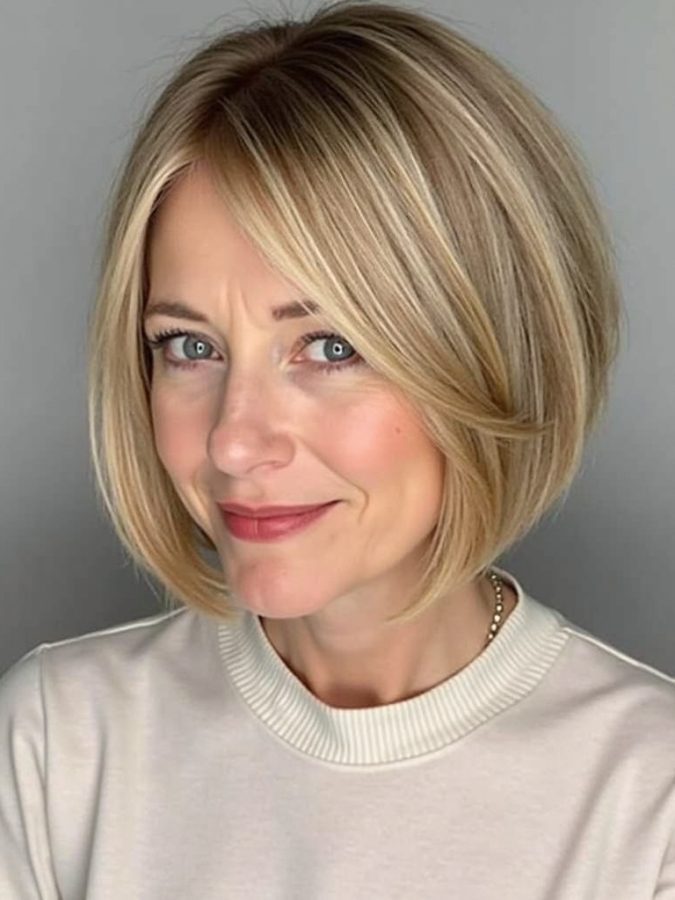 Hairstyles For Thin Hair Fine Over 50: Blunt Pixie Cut