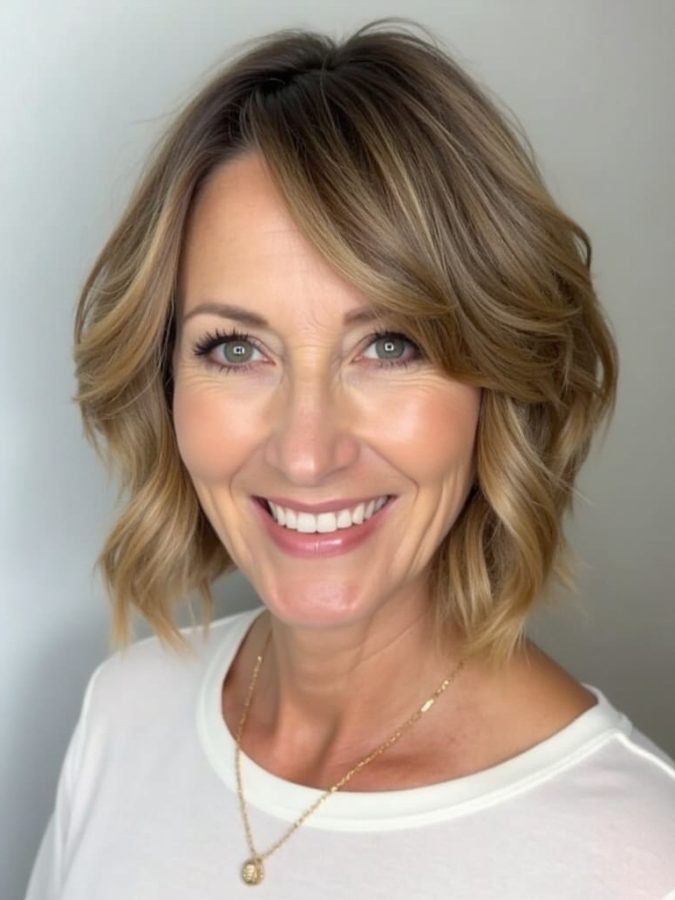 Hairstyles For Thin Hair Fine Over 50: Stacked Inverted Bob