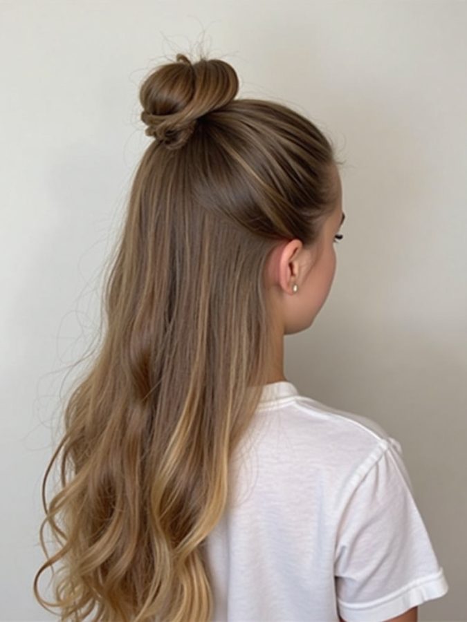 Hairstyles For School: Half-Up Fishtail Braid