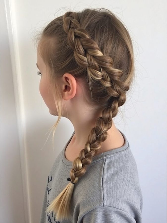 Hairstyles For School: Messy Side Braid