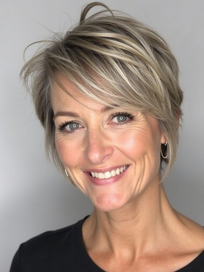 Hairstyles For Thin Hair Fine Over 50: Curly Pixie Cut